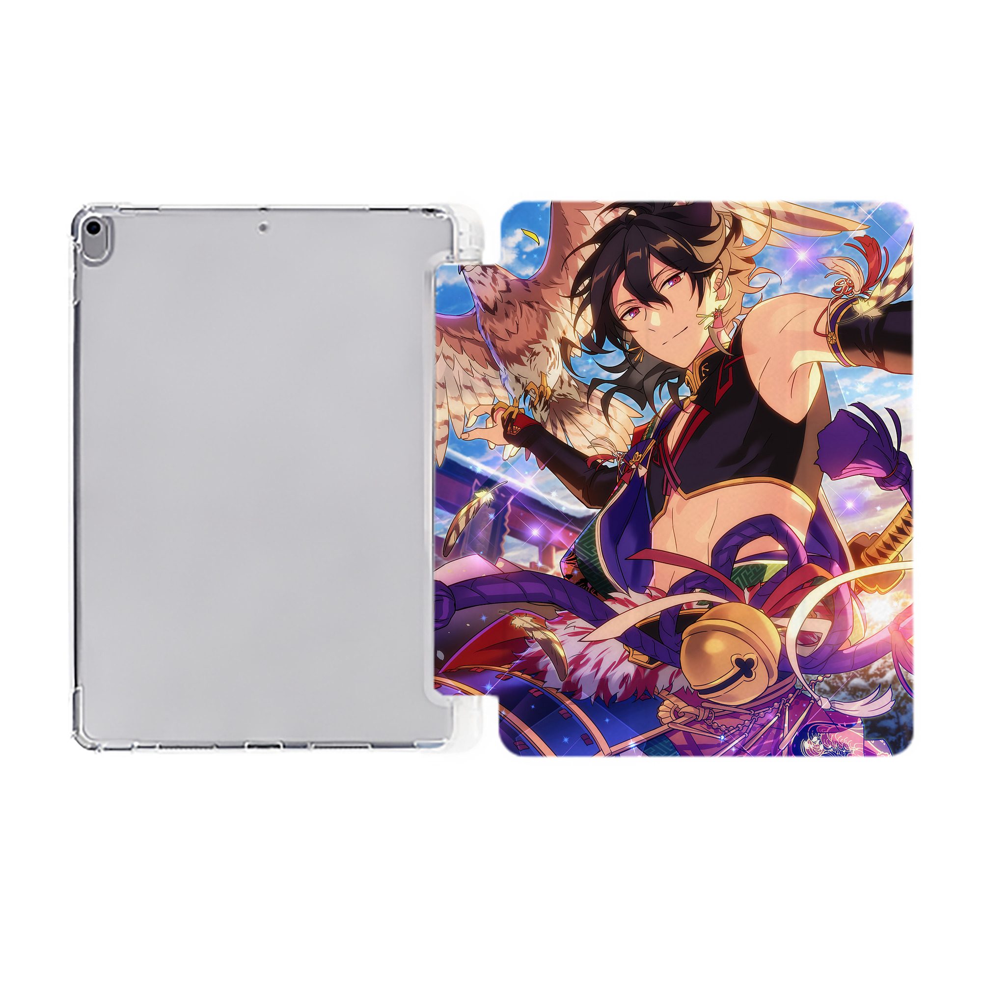 （画像用） あんさんぶるスターズ! Ensemble Stars IPad ケース ペン収納付き 三つ折りスタンド PUレザー×シリコン 対応機種9.5/10.5/10.9インチ